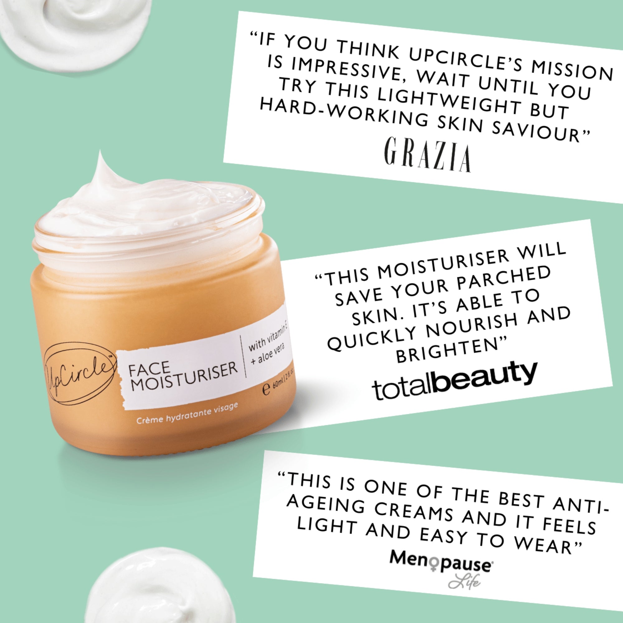 Face Moisturiser with Vitamin E + Aloe Vera